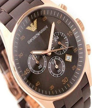 Emporio Armani Sport Chronograph Brown Dial Brown Steel Watch For Men - AR5890