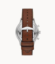 Fossil Retro Pilot Chronograph Blue Dial Brown Leather Strap Watch for Men - FS5832