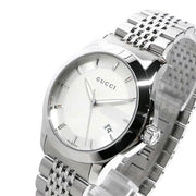 Gucci G Timeless Silver Dial Silver Steel Strap Watch For Men - YA126401