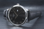 Tissot T Classic Tradition Black Dial Black Leather Strap Watch For Men - T063.610.16.052.00