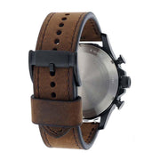 Fossil Nate Chronograph Brown Dial Brown Leather Strap Watch for Men - JR1487