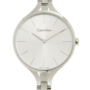 Calvin Klein Graphic White Dial Silver Steel Strap Watch for Women - K7E23146