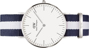 Daniel Wellington Classic Glasgow White Dial Two Tone NATO Strap Unisex Watch - DW00100047