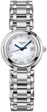 Longines PrimaLuna Mother of Pearl Dial Silver Steel Strap Watch for Women - L8.110.4.87.6