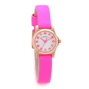 Marc Jacobs Henry White Dial Pink Leather Strap Watch for Women - MBM1237