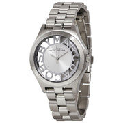 Marc Jacobs Henry Transparent Silver Dial Silver Steel Strap Watch for Women - MBM3205