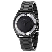 Marc Jacobs Tether Transparent Black Dial Black Steel Strap Watch for Women - MBM3419