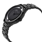 Marc Jacobs Tether Transparent Black Dial Black Steel Strap Watch for Women - MBM3419