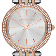 Michael Kors Darci Silver Dial Two Tone Stainless Steel Strap Watch for Women - MK3203