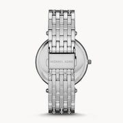 Michael Kors Darci Orange Dial Silver Stainless Steel Strap Watch for Women - MK3218
