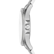 Michael Kors Kacie Three Hand Pink Dial Silver Steel Strap Watch for Women - MK6929