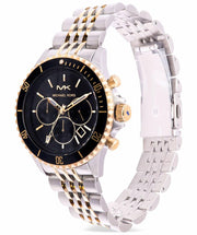 Michael Kors Bayville Chronograph Black Dial Two Tone Steel Strap Watch For Women - MK8872