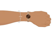 Daniel Wellington Petite Amber Brown Dial Gold Mesh Strap Watch For Women - DW00100476