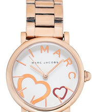 Marc Jacobs Classic White Dial Rose Gold Steel Strap Watch for Women - MJ3592