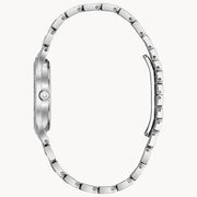 Bulova Crystal Collection Silver Dial Silver Steel Strap Watch for Women - 96L243