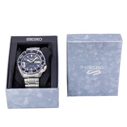 Seiko 5 Sports Automatic Blue Dial Silver Steel Strap Watch for Men - SRPK97K1