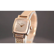 Tissot Lovely Square Lady Quartz Rose Gold Dial Rose Gold Mesh Bracelet Watch For Women - T058.109.33.456.00