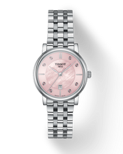 Tissot T Classic Carson Premium Pink Dial Silver Steel Strap Watch for Women - T122.210.11.159.00