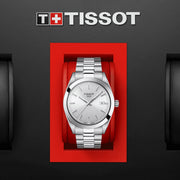 Tissot Gentleman Silver Dial Silver Steel Strap Watch For Men - T127.410.11.031.00