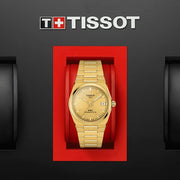 Tissot PRX Powermatic 80 Gold Dial Gold Steel Strap Watch for Men - T137.207.33.021.00