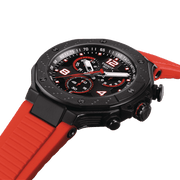 Tissot T Race Chronograph Black Dial Red Rubber Strap Watch For Men - T141.417.37.057.01