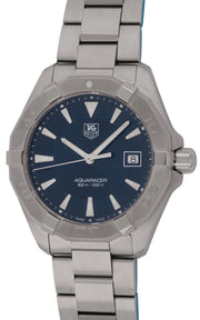Tag Heuer Aquaracer Quartz Blue Dial Silver Steel Strap Watch for Men - WAY1112.BA0928