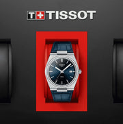 Tissot PRX Blue Dial Blue Leather Strap Watch for Men - T137.410.16.041.00