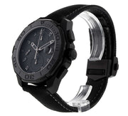 Tag Heuer Aquaracer Automatic Chronograph Special Edition Titanium Grey Dial Black Leather Strap Watch for Men - CAY218B.FC6370