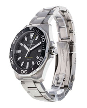 Tag Heuer Aquaracer Quartz Black Dial Silver Steel Strap Watch for Men - WAY101A.BA0746