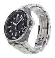 Tag Heuer Aquaracer Quartz Black Dial Silver Steel Strap Watch for Men - WAY101A.BA0746