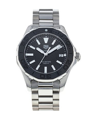 Tag Heuer Aquaracer Quartz Black Dial Silver Steel Strap Watch for Women - WAY131K.BA0748