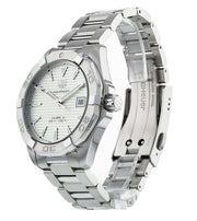 Tag Heuer Aquaracer Automatic White Dial Silver Steel Strap Watch for Men - WAY2111.BA0928