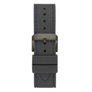 Guess Odyssey Blue Dial Grey Rubber Strap Watch For Men - W1108G6