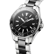 Tag Heuer Aquaracer Quartz Black Dial Two Tone Steel Strap Watch for Men - WAY131A.BA0913