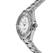 Tag Heuer Aquaracer Diamonds White Mother of Pearl Dial Silver Steel Strap Watch for Women - WBD1314.BA0740