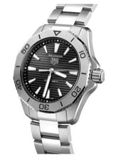 Tag Heuer Aquaracer Automatic Black Dial Silver Steel Strap Watch for Men - WAY2010.BA0927