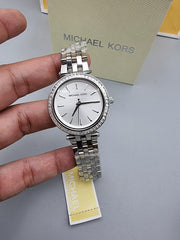 Michael Kors Darci Silver Dial Silver Stainless Steel Strap Watch for Women - MK3364