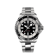 Breitling Superocean Automatic 44mm Black Dial Silver Steel Strap Watch for for Men - A17376211B1A1