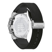Salvatore Ferragamo Sapphire Chrono Black Dial Black Silicone Strap Watch for Men - SFME00121