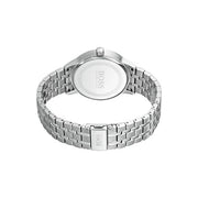 Hugo Boss Officer Chronograph Blue Dial Silver Steel Strap Watch for Men - 1513615