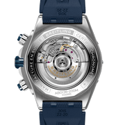 Breitling Super Chronomat B01 44 Blue Dial Blue Rubber Strap Watch for Men - AB0136161C1S1