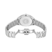 Emporio Armani Valeria Quartz Mother of Pearl Dial Silver Steel Strap Watch For Women - AR11030