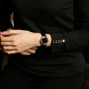 Emporio Armani Classic Black Dial Black Leather Strap Watch for Women - AR2445