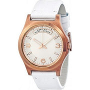 Marc Jacobs Baby Dave White Dial White Leather Strap Watch for Women - MBM1260