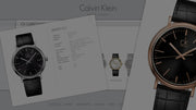 Calvin Klein Surround Black Dial Black Leather Strap Watch for Men - K3W211C1