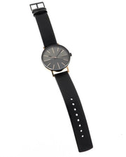 Calvin Klein Boost Black Dial Black Leather Strap Watch for Men - K7Y21TCZ