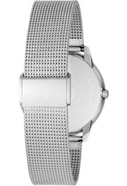 Calvin Klein Minimal Grey Dial Silver Mesh Bracelet Watch for Women - K3M221Y3