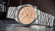 Citizen Tsuyosa Automatic Salmon Orange Dial Silver Steel Strap Watch For Men - NJ0159-86Z