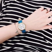 Marc Jacobs Roxy Silver Dial Green Leather Strap Watch for Women - MJ1633