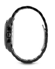 Hugo Boss Ikon Chronograph Black Dial Black Steel Strap Watch for Men - 1512961